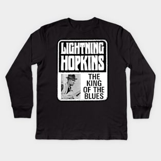 Lightning Hopkins - The king of the blues Kids Long Sleeve T-Shirt